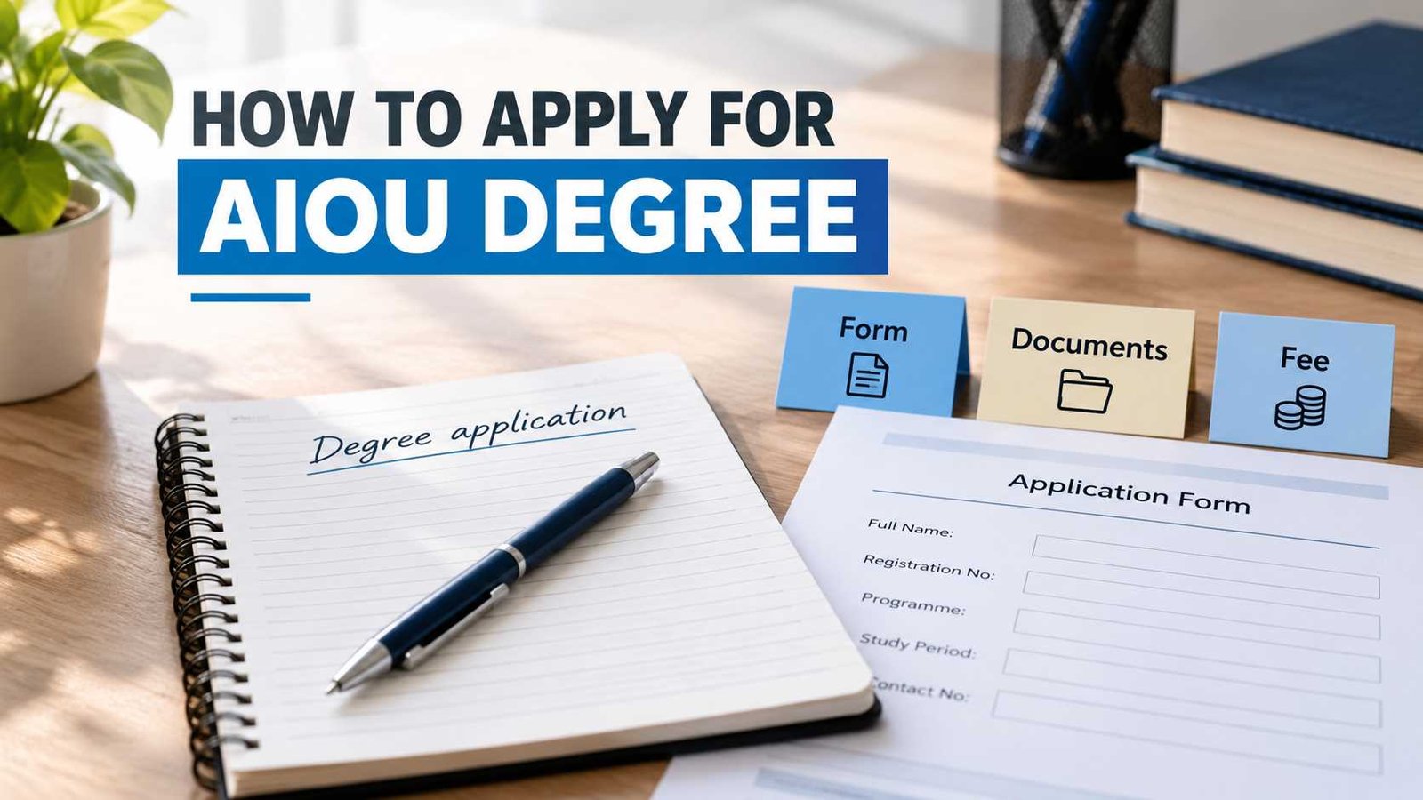 How to apply for AIOU degree