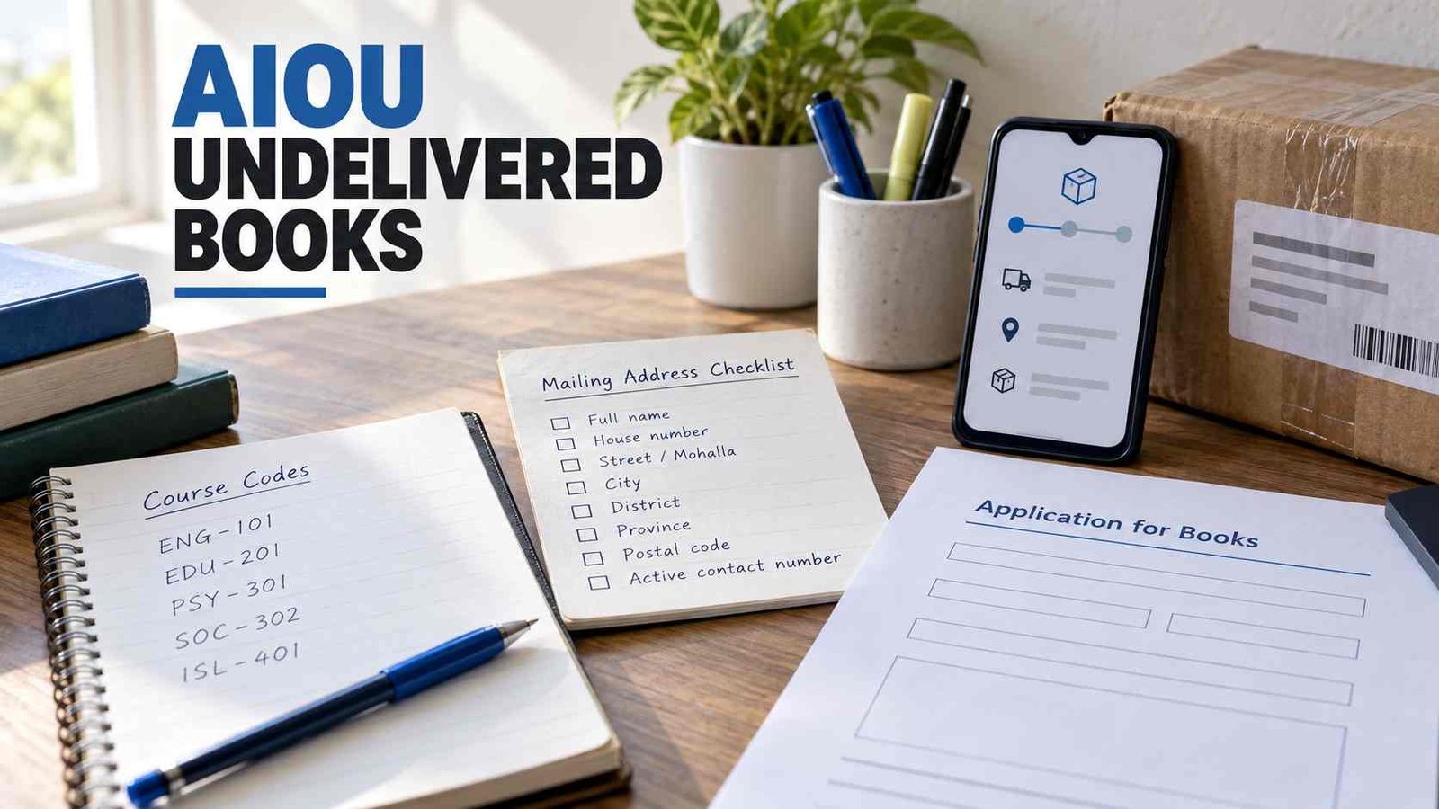 AIOU Undelivered Books Form