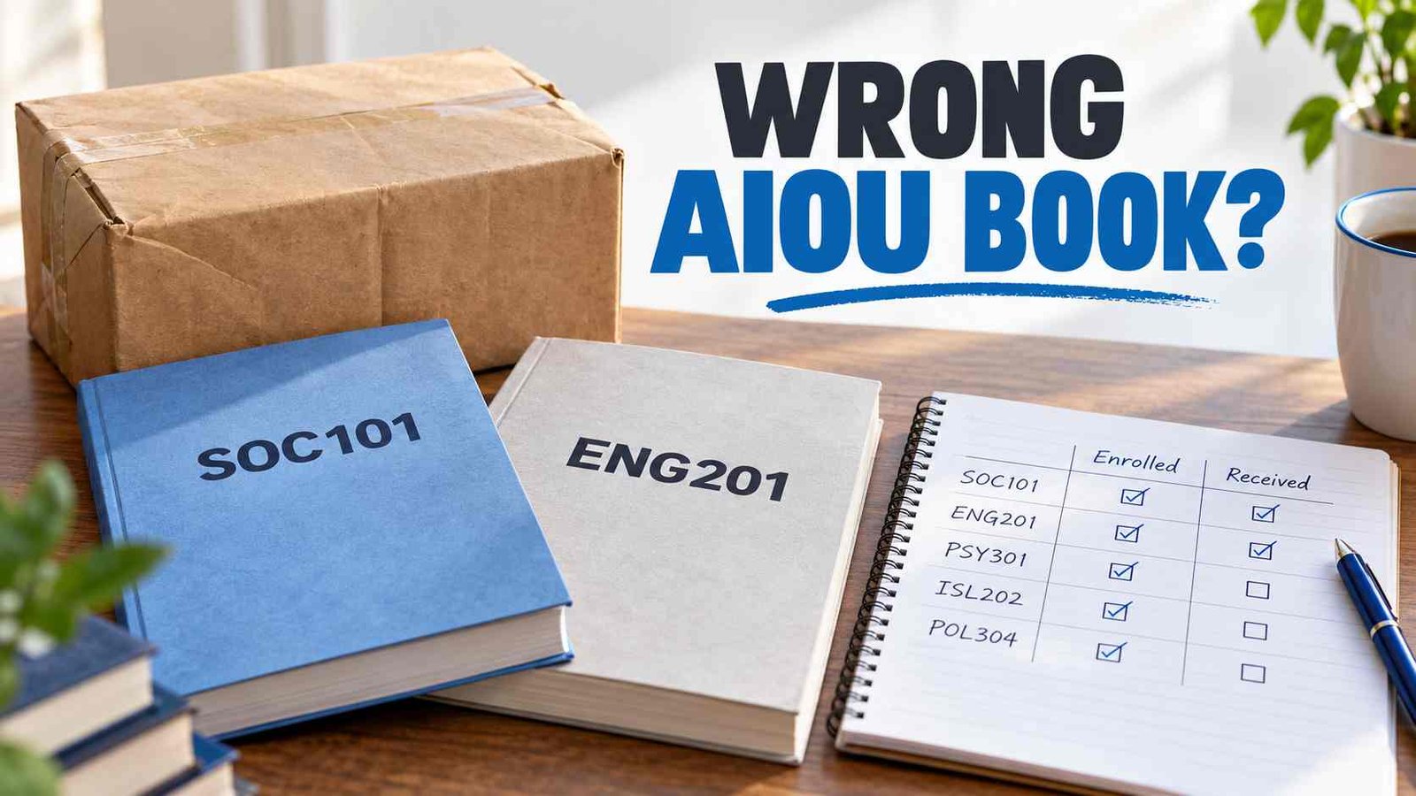 Student compares enrolled and received book codes