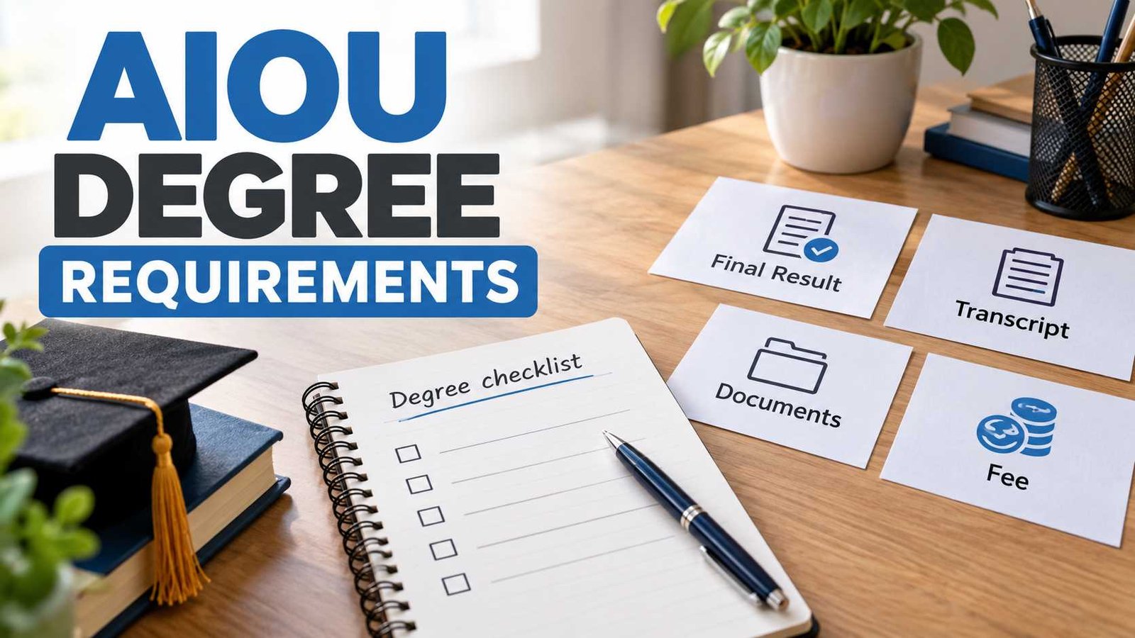 AIOU degree requirements preparation checklist