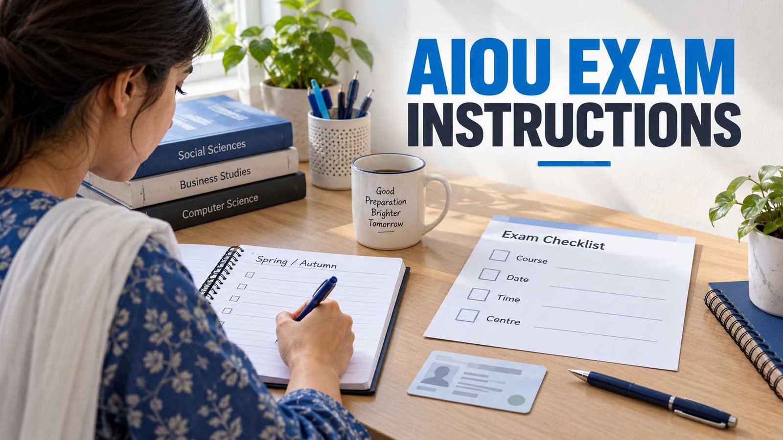AIOU exam instructions 2026 preparation