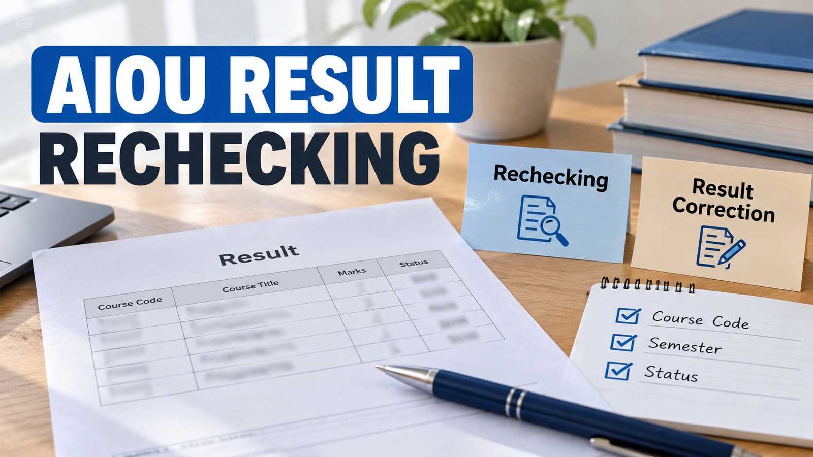 AIOU result rechecking and correction guide