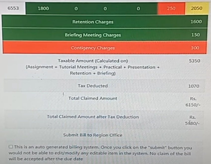 Online AIOU Bill Generated System Finalize