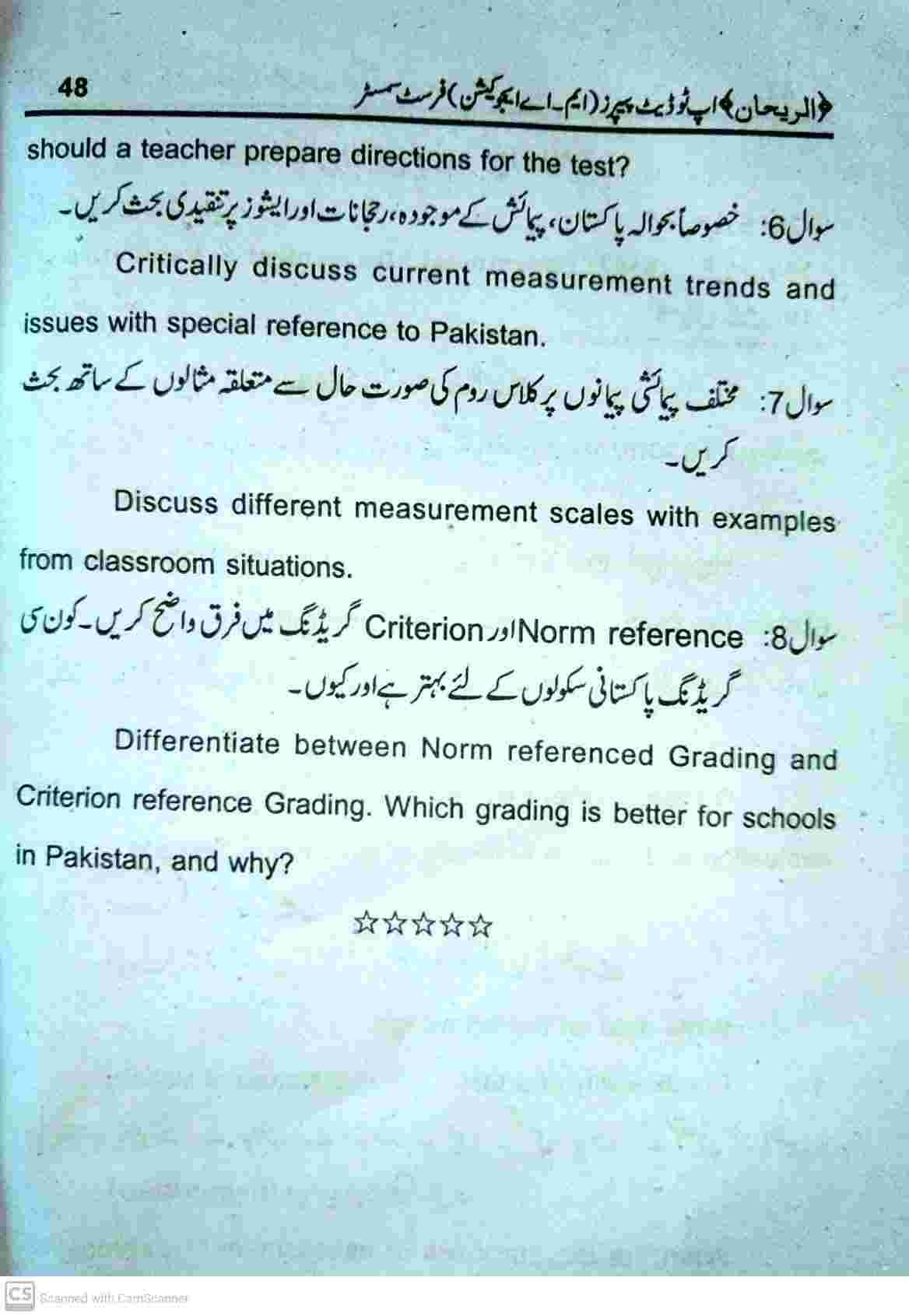AIOU 6507 M.ED Past Papers 2015