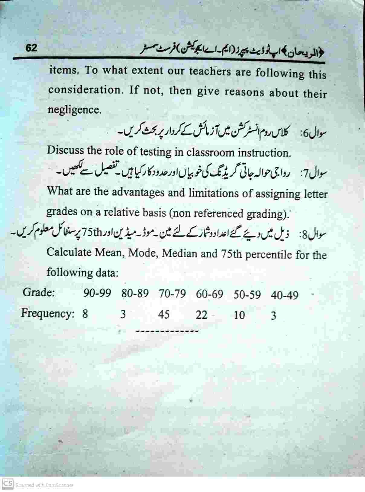 Allama Iqbal MED 6507 Past Papers 2011