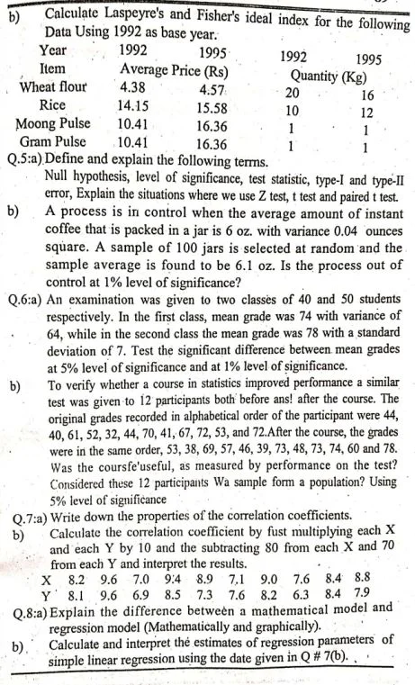 Allama Iqbal University 1430 Past Papers