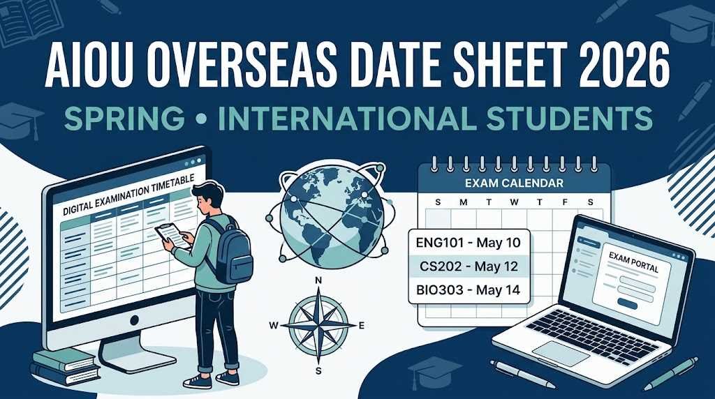 AIOU Overseas Date Sheet 2026