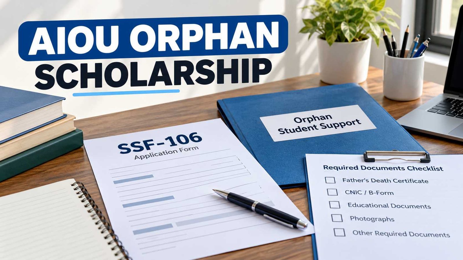 AIOU orphan scholarship SSF-106 guide