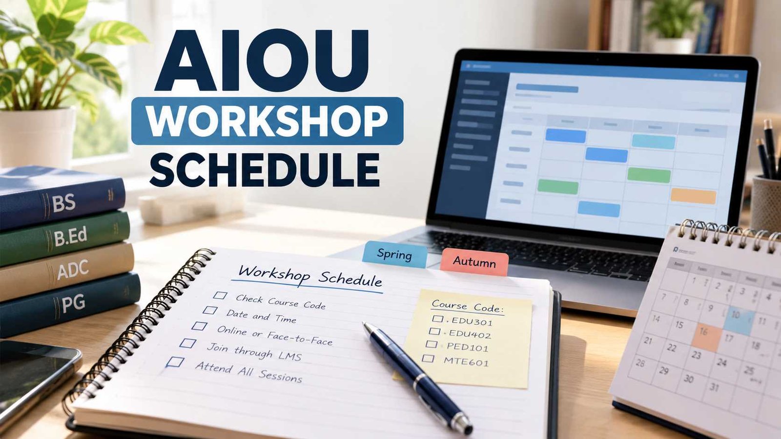 Check AIOU workshop dates through official portals.