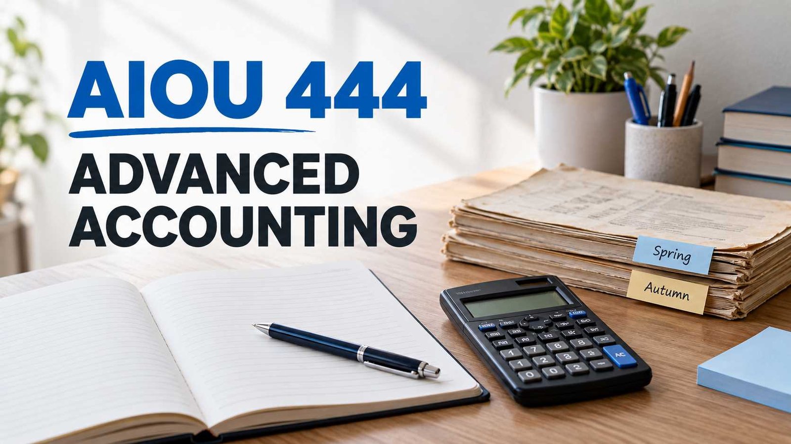 AIOU 444 Advanced Accounting Past Papers