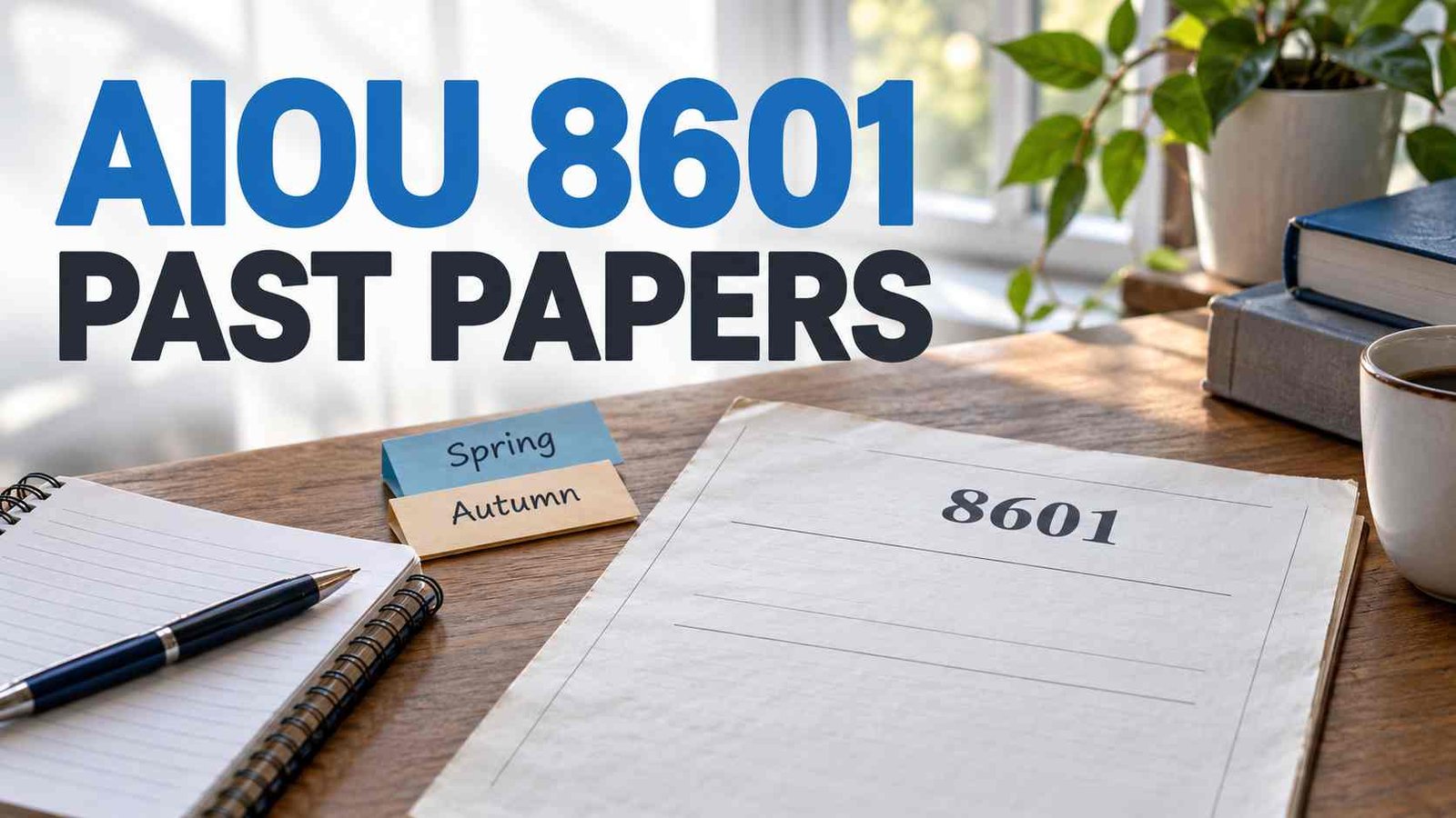 AIOU 8601 past paper study illustration